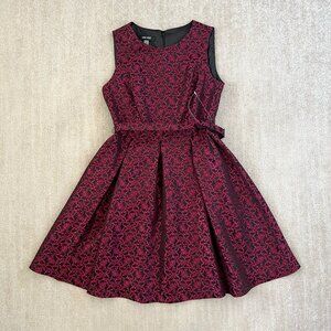 Nine West Floral Sleeveless Fit and Flare Work Cocktail Midi Dress 4